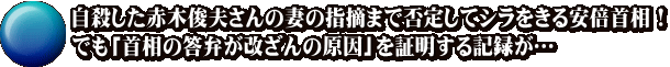自殺した赤木俊夫さんの妻の指摘まで否定してシラをきる安倍首相！ でも「首相の答弁が改ざんの原因」を証明する記録が…