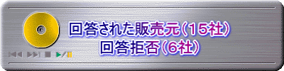 回答された販売元（１５社） 回答拒否（６社）