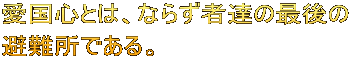 愛国心とは、ならず者達の最後の 避難所である。
