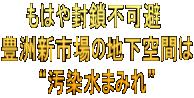 もはや封鎖不可避  豊洲新市場の地下空間は “汚染水まみれ”