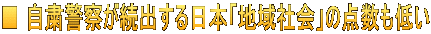 ■ 自粛警察が続出する日本「地域社会」の点数も低い