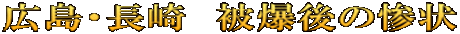 広島・長崎　被爆後の惨状