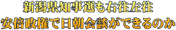 新潟県知事選も右往左往 安倍政権で日朝会談ができるのか
