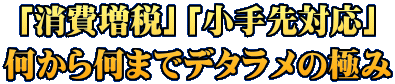 「消費増税」「小手先対応」 何から何までデタラメの極み