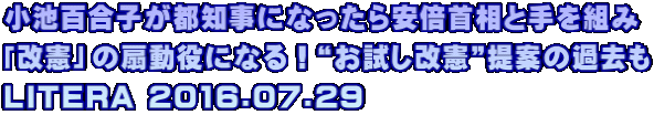 ���r�S���q���s�m���ɂȂ�������{�񑊂Ǝ��g�� �u�����v�̐���ɂȂ�I�g�����������h��Ẳߋ��� LITERA 2016.07.29