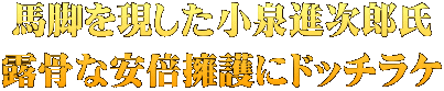 馬脚を現した小泉進次郎氏 露骨な安倍擁護にドッチラケ