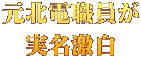 元北電職員が 実名激白