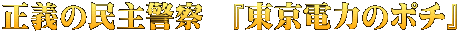 正義の民主警察　『東京電力のポチ』