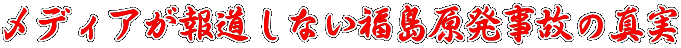 メディアが報道しない福島原発事故の真実