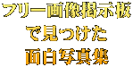 フリー画像掲示板 で見つけた 面白写真集